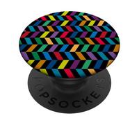 Motivo colorato a zig zag PopSockets PopGrip Adesivo