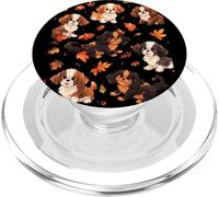 Motivo con foglie autunnali per cani, amanti dei cani PopSockets PopGrip per MagSafe