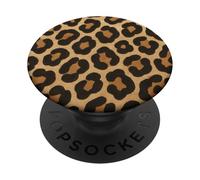 Motivo con stampa animalier, per donne e ragazze con stampa leopardata PopSockets PopGrip Adesivo