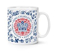 Motivo Coronation Emblema King Charles III 284ml Tazza Souvenir Regalo 6th May