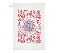 Motivo Coronation Emblema Rosso King Charles III Tè Telo Souvenir Regalo 6th May