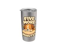 Motivo cucciolo ancora cinque minuti Bicchiere termico in acciaio inox doppia parete