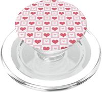 Motivo cuori rosso rosa bianco San Valentino PopSockets PopGrip per MagSafe