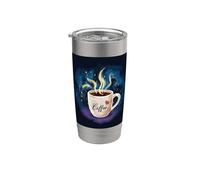 Motivo del caffè per gli amanti del caffè Bicchiere termico in acciaio inox doppia parete