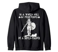 Motivo della fanciulla dello Sport Vichingo Donne vichinghe Felpa con Cappuccio