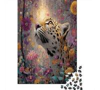 Motivo della giungla Leopardo 70x50cm/1000pcs Puzzle Adatto Per Adulti E Folla Dai 14 Anni in Su