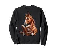 Motivo di cavallo divertente con libro come addestrare il Felpa