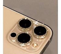 (Motivo diamante dorato) Adatto per 11/11 Pro/12 Mini/13/14 Plus/15/16 Pro Max/16e/17/17 Pro/17 Pro Max/17 Air, adesivo di lusso glitterato dorato, resistente ai graffi, pellicola per obiettivo di alt