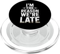 Motivo divertente Siamo in ritardo Frase umoristica Donne Uomini Ritardo PopSockets PopGrip per MagSafe