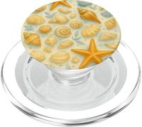 Motivo estivo con stelle marine e conchiglie oceano costiero spiaggia PopSockets PopGrip per MagSafe