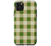 Motivo Fallcore a quadretti verde oliva e beige Custodia per iPhone 11 Pro Max