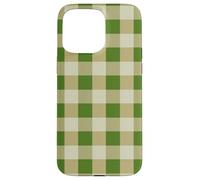Motivo Fallcore a quadretti verde oliva e beige Custodia per iPhone 15 Pro Max