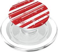 Motivo fiocco di neve a righe con bastoncini PopSockets PopGrip per MagSafe
