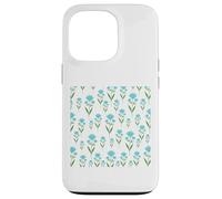 Motivo floreale blu fiordaliso delicato design con fiori Custodia per iPhone 13 Pro