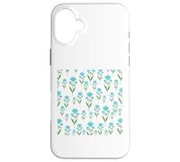Motivo floreale blu fiordaliso delicato design con fiori Custodia per iPhone 16 Plus