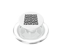 Motivo floreale con peonie minimaliste bianche e nere PopSockets PopGrip per MagSafe