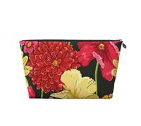 Motivo floreale di fiori colorati, Borsa da toilette Borsa per trucco Borsa per cosmetici Borsa da toilette da viaggio portatile