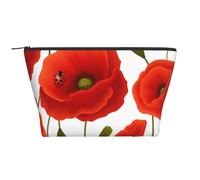 Motivo Floreale Di Fiori Di Papavero, Borsa da toilette Borsa per trucco Borsa per cosmetici Borsa da toilette da viaggio portatile