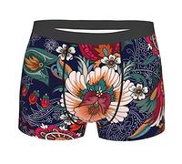 Motivo Floreale Etnico Colorato Boho Uomo Boxer Slip Classico Slip Mutande Aderenti Boxer Aderenti Elastico Boxer Shorts M