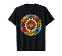 Motivo Floreale Mandala colorato Boho Maglietta