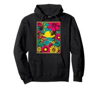 Motivo floreale mandala sacro psichedelico chakra Felpa con Cappuccio