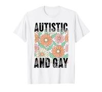 Motivo Floreale retrò Margherita Autistico e Gay Maglietta