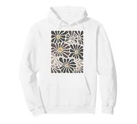 Motivo Floreale Scuro retrò Boho Wildflowers Felpa con Cappuccio