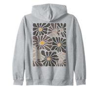 Motivo Floreale Scuro retrò Boho Wildflowers Felpa con Cappuccio