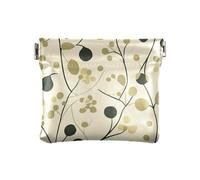 Motivo floreale verde oliva e sabbia donne PU pelle portamonete unico porta carte organizzatori di denaro per donna ragazza, Motivo floreale Verde Oliva e Sabbia, Decorazione