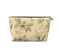 Motivo floreale vintage con fiori retrò, Borsa da toilette Borsa per trucco Borsa per cosmetici Borsa da toilette da viaggio portatile