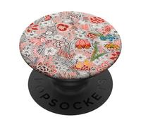 Motivo floreale vintage PopSockets PopGrip Adesivo