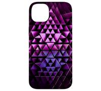 Motivo Geometrico Astratto a Triangoli 3D Futuristi Custodia per iPhone 14 Plus