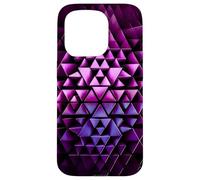 Motivo Geometrico Astratto a Triangoli 3D Futuristi Custodia per iPhone 15 Pro