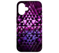 Motivo Geometrico Astratto a Triangoli 3D Futuristi Custodia per iPhone 16
