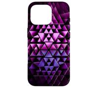 Motivo Geometrico Astratto a Triangoli 3D Futuristi Custodia per iPhone 16 Pro