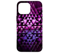Motivo Geometrico Astratto a Triangoli 3D Futuristi Custodia per iPhone 16 Pro Max