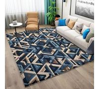 Motivo Geometrico Astratto Illusione Visiva 3D Tappeti,Nordico Stampa In Velluto Per Area,Illusione Ottica Antiscivolo Tappeto Strisciante,Tappeto Da Gioco Per Divano Soggiorno 50 X 80/627426451363