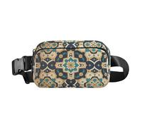 Motivo geometrico Europa Trendy Zipper Fanny Pack Sling Bag per piccoli uomini d'affari Resistente all'acqua con cinghia regolabile per lo shopping Sport Lavoro cintura para mujer, motivo geometrico