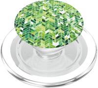 Motivo geometrico mosaico verde natura PopSockets PopGrip per MagSafe
