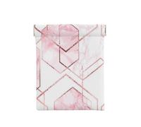 Motivo geometrico senza soluzione di continuità con linee glitter dorate e marmo rosa, Spremere il portafoglio superiore da donna Borsa portaoggetti Piccola portamonete Portamonete