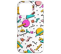 Motivo geometrico vintage retrò anni '80 e '90 nostalgia Custodia per iPhone 16 Pro