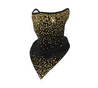 Motivo glitter oro,Maschera protettiva morbida per il viso, scaldacollo, mezza maschera, sciarpa, maschera sportiva