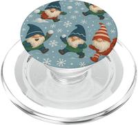 Motivo gnomo invernale palla di neve accogliente Natale arte stagionale PopSockets PopGrip per MagSafe