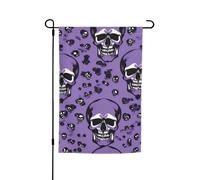 Motivo horror su stampa viola 30,5 x 45,7 cm portico tutte le stagioni bandiere all'aperto decorazione cortile bandiera patio decorazione cortile