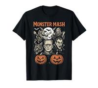 Motivo Horror Vintage di Monster Mash per Halloween Maglietta