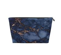 Motivo in marmo blu navy e finto rame, Borsa da toilette Borsa per trucco Borsa per cosmetici Borsa da toilette da viaggio portatile