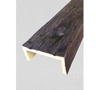 Motivo in poliuretano, travi in finta legno, circa 15 cm, effetto legno, marrone scuro, rovere rustico, perfetto legno antico