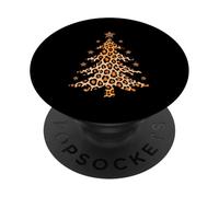 Motivo Leopardo Albero Di Natale Natalizia PopSockets PopGrip Adesivo