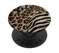 Motivo leopardo, ghepardo e zebra, estetica animale PopSockets PopGrip Adesivo