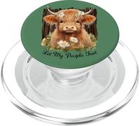 Motivo: mucca delle Highlander, Let My People Fart, amante degli animali da fattoria PopSockets PopGrip per MagSafe
